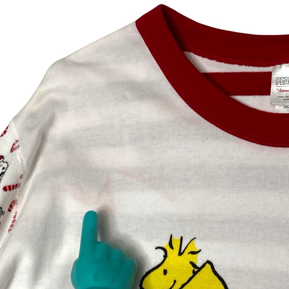 Hannah Andersson Peanuts Snoopy Santa Christmas PJ Top Adult XL Holiday Matching - Picture 6 of 13